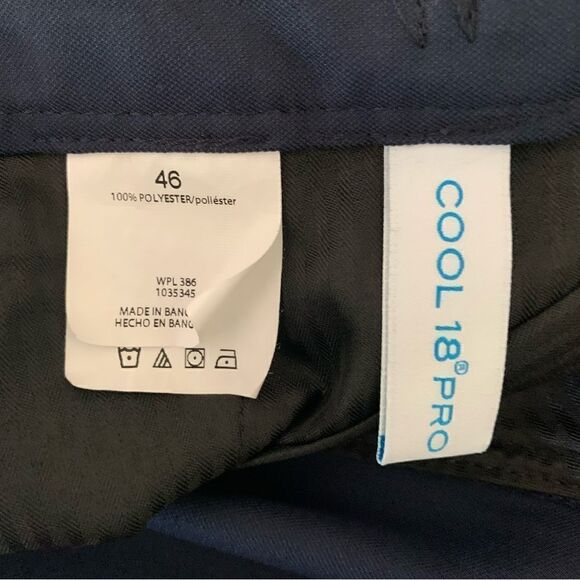 Cool 18 Pro Mens Pleat Front Performance Golf Shorts Navy Blue Sz 46 - Picture 3 of 7